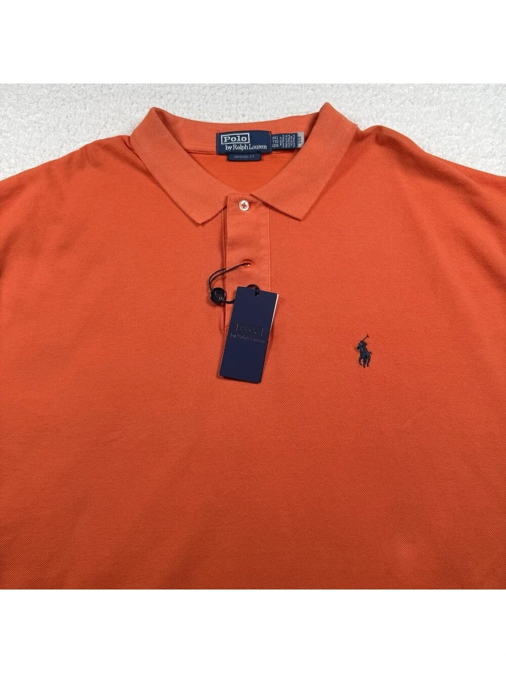 Polo Ralph Lauren Mens XXL Orange Classic Fit Mesh Polo Shirt NWT $168